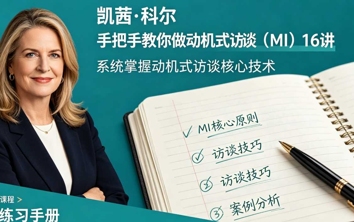 凯茜·科尔 手把手教你做动机式访谈(MI)16讲帮助人们改变视频课