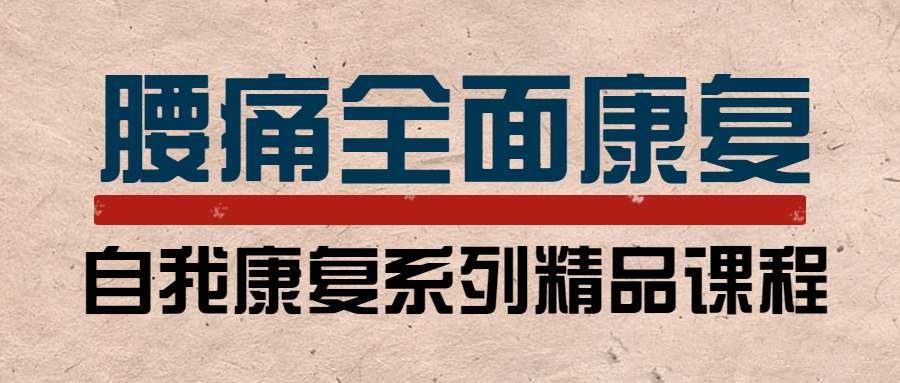 李明威腰痛运动康复训练营：教练与患者必学，自我康复精品课程
