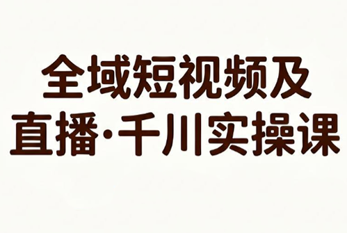 老赵全域短视频及直播·千川实操课（更新）
