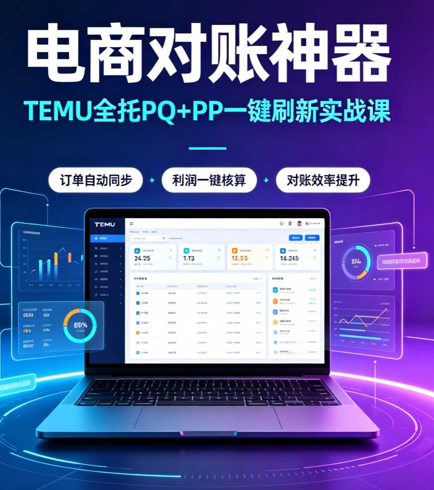 电商对账神器:TEMU 全托PQ+PP 一键刷新实战课