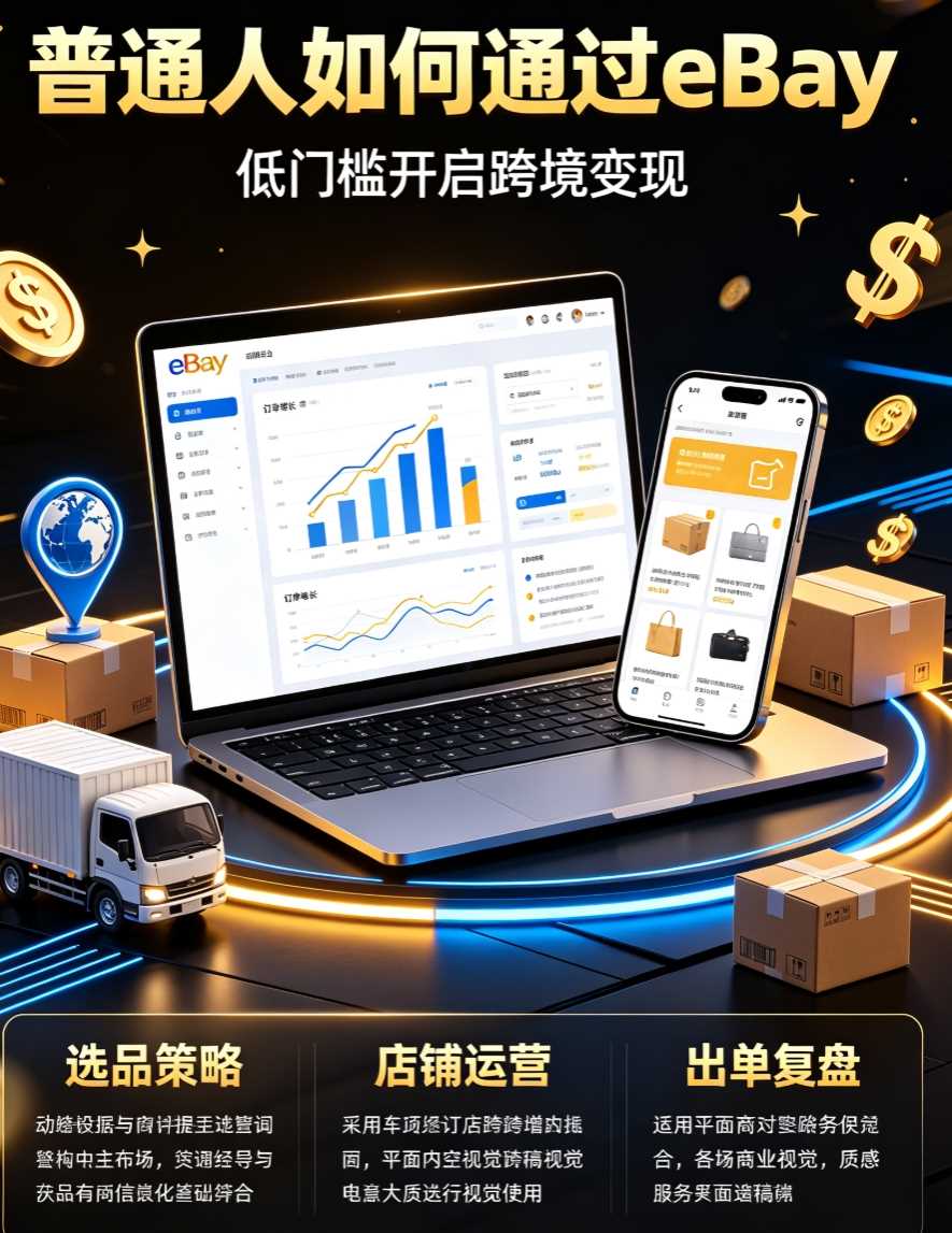 普通人如何通过eBay从低风险商品起步并遵循“养号”节奏稳健销售