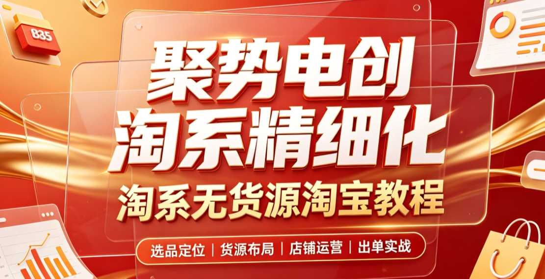 聚势电创淘系精细化-淘系无货源淘宝教程