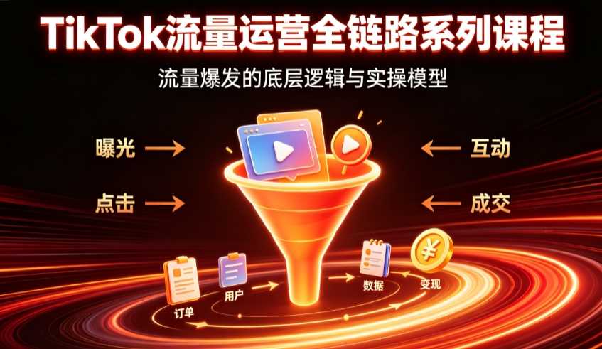 TikTok流量运营全链路系列课程