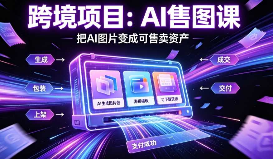 跨境项目:AI售图课,虚拟产品