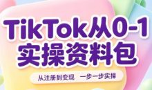 TikTok从0-1实操资料包:养号SOP+爆款公式+投流手册