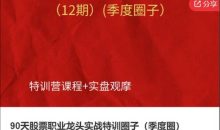 90天股票职业龙头实战特训圈子（季度圈）