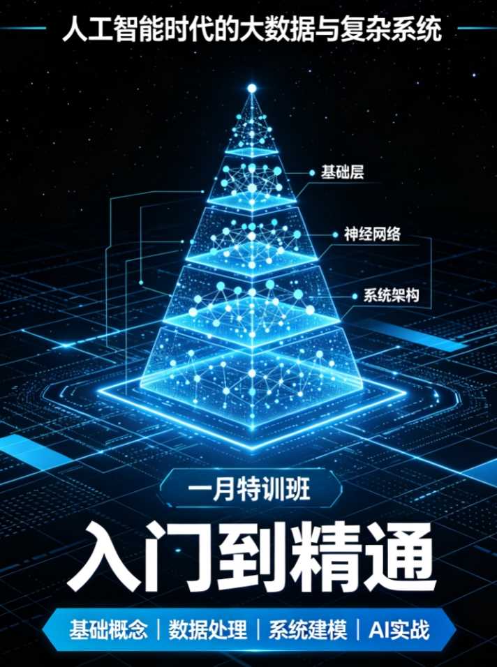 人工智能时代的大数据与复杂系统一月特训班课程入门到精通