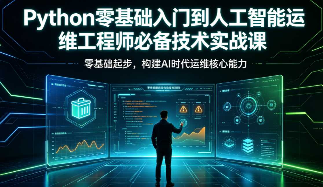 Python零基础入门到人工智能运维工程师必备技术实战课