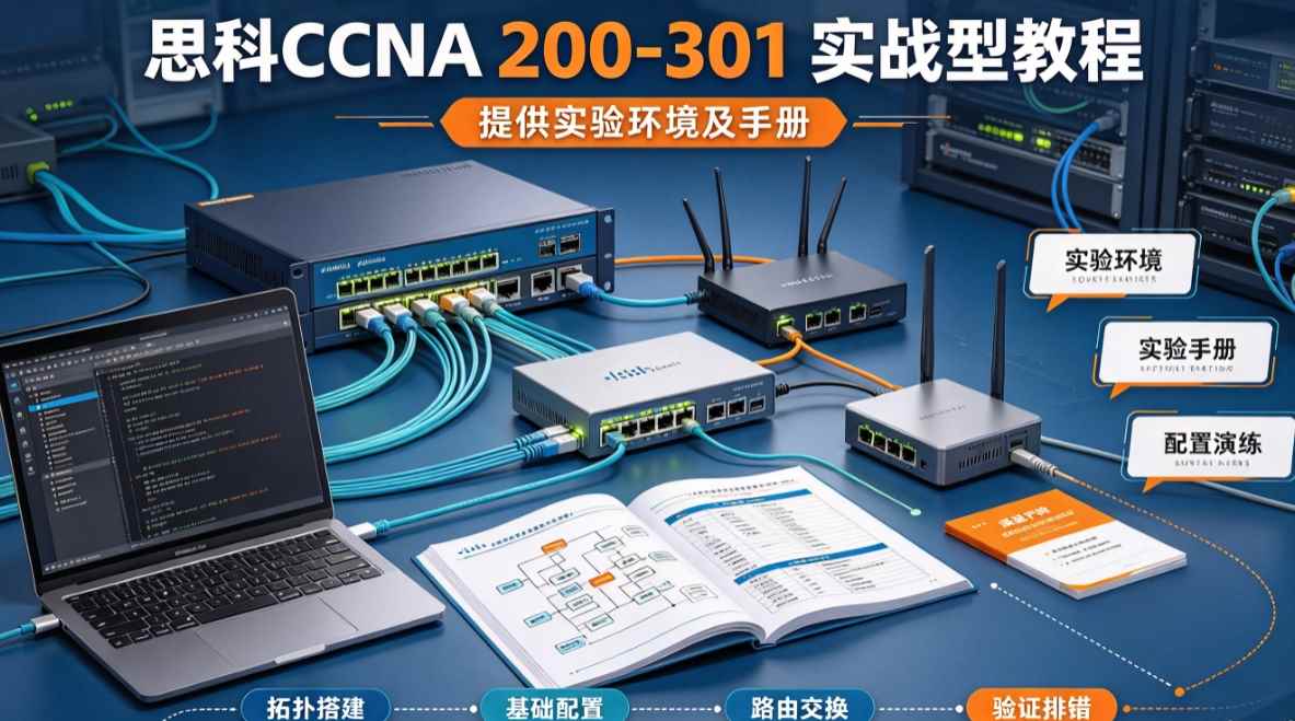 思科CCNA 200-301实战型教程（提供实验环境及手册）