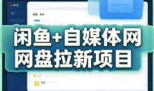 力辛电商·闲鱼+自媒体网盘拉新项目