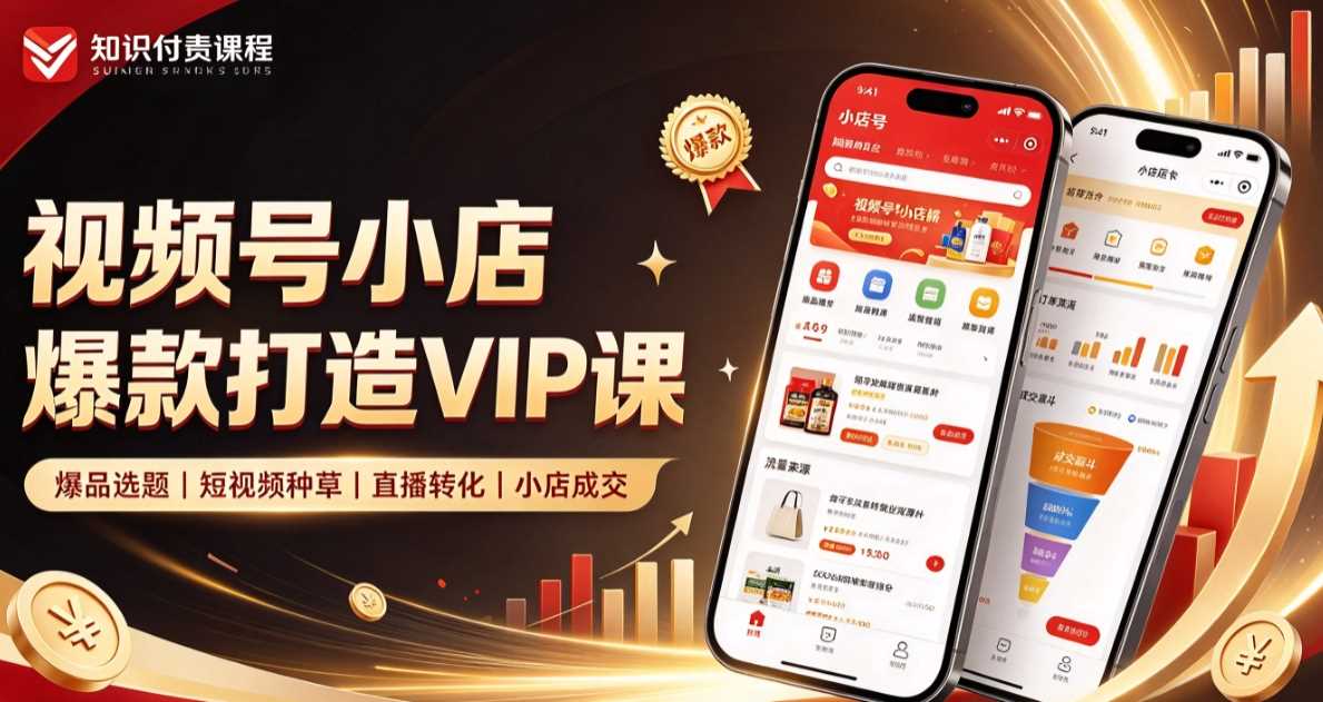 视频号小店爆款打造vip课