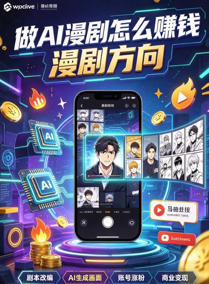 做AI漫剧怎么赚钱(漫剧方向)