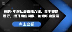 夏鹏·年度私房直播大课,高手教你看行,提升商业洞察,加速职业发展