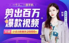 小白易上手的手机剪辑赚钱课,抓住短视频风口