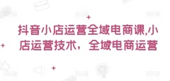 抖音小店运营全域电商课,小店运营技术,全域电商运营
