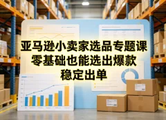 亚马逊小卖家选品专题课,零基础也能选出爆款,稳定出单