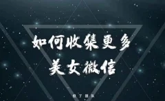 但丁系列《如何收集更多美女微信》