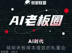 恒星联盟·AI老板圈,AI时代,赋能老板降本增效的私董会,帮你轻松掌握AI赋能