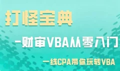 柳初阳:打怪宝典-财审VBA从零入门,Office自动化与数据分析实战课程