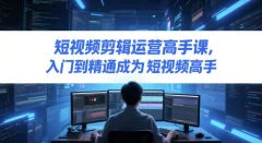 短视频剪辑运营高手课,入门到精通成为短视频高手