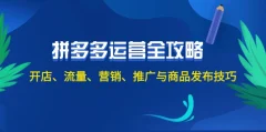 2024拼多多运营全攻略:开店、流量、营销、推广与商品发布技巧(无水印)