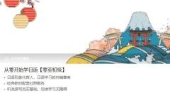 从零开始学日语教程【零至初级】