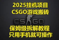 2025挂G项目,CSGO游戏搬砖,保姆级拆解教程,只用手机就可操作【揭秘】