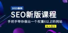 2023某大佬收费SEO新版课程:手把手带你做出一个权重6以上的网站,年入百万