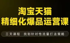 猫课子幽·淘宝天猫精细化爆品运营【音频+字幕+文档】