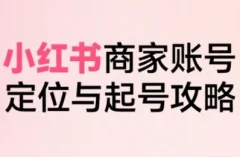 大晴老师·小红书电商全链路实战从定位到爆单(更新)