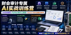 财会审计专属AI实战训练营|AI协同编程+Python审计工具箱+Excel VBA加载项落地
