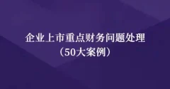 企业上市重点财务问题处理(50大案例)