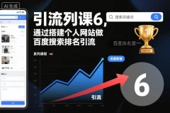 通过搭建个人网站做百度搜索排名引流,引流系列课