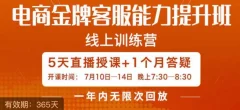 电商金牌客服能力提升班,提升客服能力是你店铺业绩的关键要素
