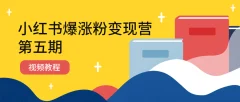 小红书爆涨粉变现营(第五期)