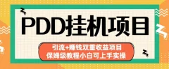 拼多多挂机项目引流+赚钱双重收益项目(保姆级教程小白可上手实操)
