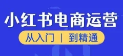 小红书电商运营课,从入门到精通,带你抓住又一个赚钱风口
