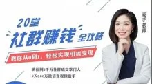 麦子老师20节社群,零基础运营