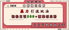 最新搬运混剪暴力引流玩法,轻松日引500+精准创业粉,小白可零基础上手