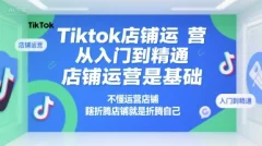 Tiktok店铺运营从入门到精通,店铺运营是基础,不懂运营店铺,瞎折腾店铺就是折腾自己