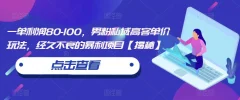 一单利润80-100,男粉私域高客单价玩法,经久不衰的暴利项目