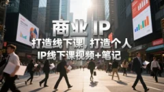 商业IP打造线下课,打造个人IP线下课视频+笔记