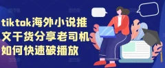tiktok海外小说推文干货分享,老司机如何快速破播放