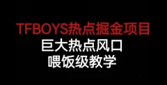 TFBOYS热点掘金项目,巨大热点风口,喂饭级教学