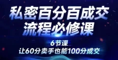成交为王 私密百分百成交销售流程设计必修课,让60分卖手也能100分成交