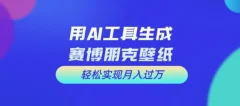 用AI工具设计赛博朋克壁纸,轻松实现月入万+