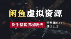2024最新闲鱼虚拟资源玩法,养号到出单整套流程,多管道收益,每天2小时月收入过万