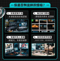 电脑版剪映专业剪辑效速成班教程 从零开始学视频剪辑