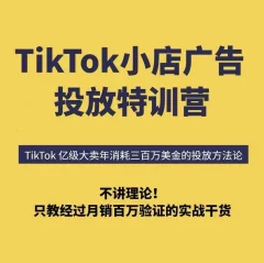 TikTok小店广告投放特训营,6天破局计划专治各种“投不动”,教你经过月销百万验证的实战干货