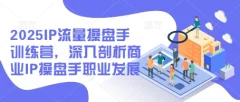 2025IP流量操盘手训练营,深入剖析商业IP操盘手职业发展